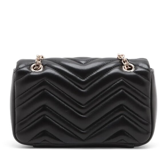 COA INCLUDED - Gucci GG Marmont Leather Chain Shoulder Bag Black 837280 - Picture 2 of 10